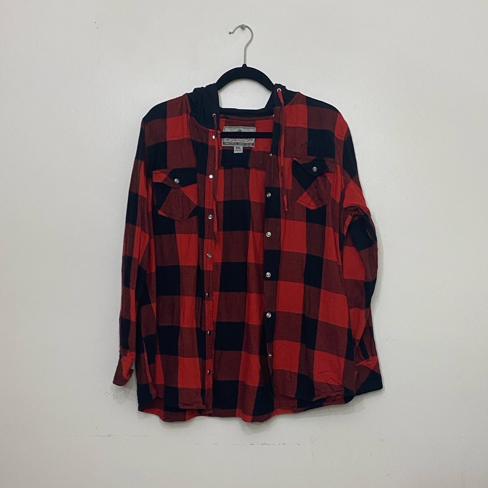 Legendary Whitetails | Size XXL | Hooded Buffalo Plaid Flannel